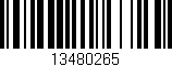 Código de barras (EAN, GTIN, SKU, ISBN): '13480265'
