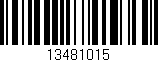 Código de barras (EAN, GTIN, SKU, ISBN): '13481015'