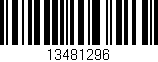 Código de barras (EAN, GTIN, SKU, ISBN): '13481296'