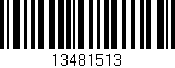 Código de barras (EAN, GTIN, SKU, ISBN): '13481513'