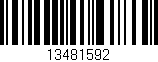 Código de barras (EAN, GTIN, SKU, ISBN): '13481592'