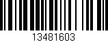 Código de barras (EAN, GTIN, SKU, ISBN): '13481603'