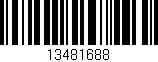 Código de barras (EAN, GTIN, SKU, ISBN): '13481688'