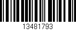 Código de barras (EAN, GTIN, SKU, ISBN): '13481793'