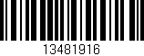 Código de barras (EAN, GTIN, SKU, ISBN): '13481916'
