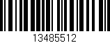 Código de barras (EAN, GTIN, SKU, ISBN): '13485512'