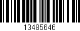 Código de barras (EAN, GTIN, SKU, ISBN): '13485646'
