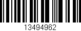 Código de barras (EAN, GTIN, SKU, ISBN): '13494962'