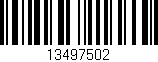 Código de barras (EAN, GTIN, SKU, ISBN): '13497502'