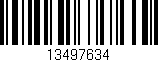 Código de barras (EAN, GTIN, SKU, ISBN): '13497634'