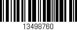 Código de barras (EAN, GTIN, SKU, ISBN): '13498760'