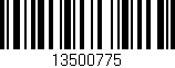 Código de barras (EAN, GTIN, SKU, ISBN): '13500775'