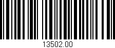 Código de barras (EAN, GTIN, SKU, ISBN): '13502.00'