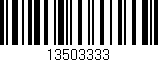 Código de barras (EAN, GTIN, SKU, ISBN): '13503333'