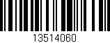 Código de barras (EAN, GTIN, SKU, ISBN): '13514060'