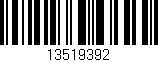 Código de barras (EAN, GTIN, SKU, ISBN): '13519392'