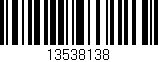 Código de barras (EAN, GTIN, SKU, ISBN): '13538138'