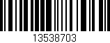 Código de barras (EAN, GTIN, SKU, ISBN): '13538703'