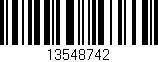 Código de barras (EAN, GTIN, SKU, ISBN): '13548742'
