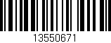 Código de barras (EAN, GTIN, SKU, ISBN): '13550671'
