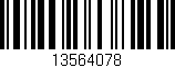 Código de barras (EAN, GTIN, SKU, ISBN): '13564078'