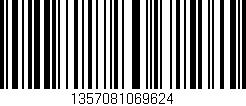 Código de barras (EAN, GTIN, SKU, ISBN): '1357081069624'