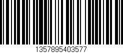 Código de barras (EAN, GTIN, SKU, ISBN): '1357895403577'