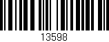 Código de barras (EAN, GTIN, SKU, ISBN): '13598'