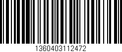 Código de barras (EAN, GTIN, SKU, ISBN): '1360403112472'