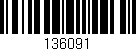 Código de barras (EAN, GTIN, SKU, ISBN): '136091'