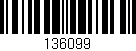 Código de barras (EAN, GTIN, SKU, ISBN): '136099'