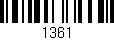 Código de barras (EAN, GTIN, SKU, ISBN): '1361'