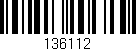 Código de barras (EAN, GTIN, SKU, ISBN): '136112'