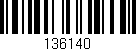 Código de barras (EAN, GTIN, SKU, ISBN): '136140'