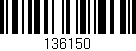 Código de barras (EAN, GTIN, SKU, ISBN): '136150'
