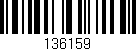Código de barras (EAN, GTIN, SKU, ISBN): '136159'