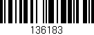 Código de barras (EAN, GTIN, SKU, ISBN): '136183'