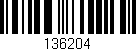 Código de barras (EAN, GTIN, SKU, ISBN): '136204'