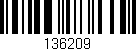 Código de barras (EAN, GTIN, SKU, ISBN): '136209'