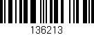 Código de barras (EAN, GTIN, SKU, ISBN): '136213'