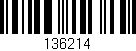 Código de barras (EAN, GTIN, SKU, ISBN): '136214'