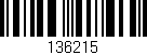 Código de barras (EAN, GTIN, SKU, ISBN): '136215'