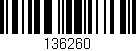 Código de barras (EAN, GTIN, SKU, ISBN): '136260'
