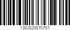 Código de barras (EAN, GTIN, SKU, ISBN): '1362620070757'