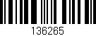 Código de barras (EAN, GTIN, SKU, ISBN): '136265'