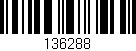 Código de barras (EAN, GTIN, SKU, ISBN): '136288'