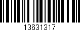 Código de barras (EAN, GTIN, SKU, ISBN): '13631317'