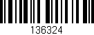 Código de barras (EAN, GTIN, SKU, ISBN): '136324'