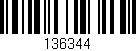 Código de barras (EAN, GTIN, SKU, ISBN): '136344'