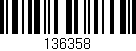 Código de barras (EAN, GTIN, SKU, ISBN): '136358'